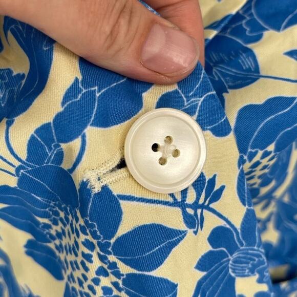 J. Crew Drapey Long Parke Blue Foral Printed Blazer Jacket in Cupro Blend size 2 - Picture 6 of 9